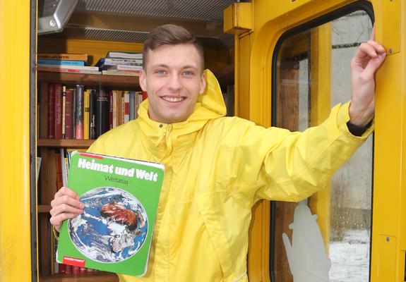 Marius Göttsching findet in diesen Tagen häufig Schulbücher in den Büchertauschboxen