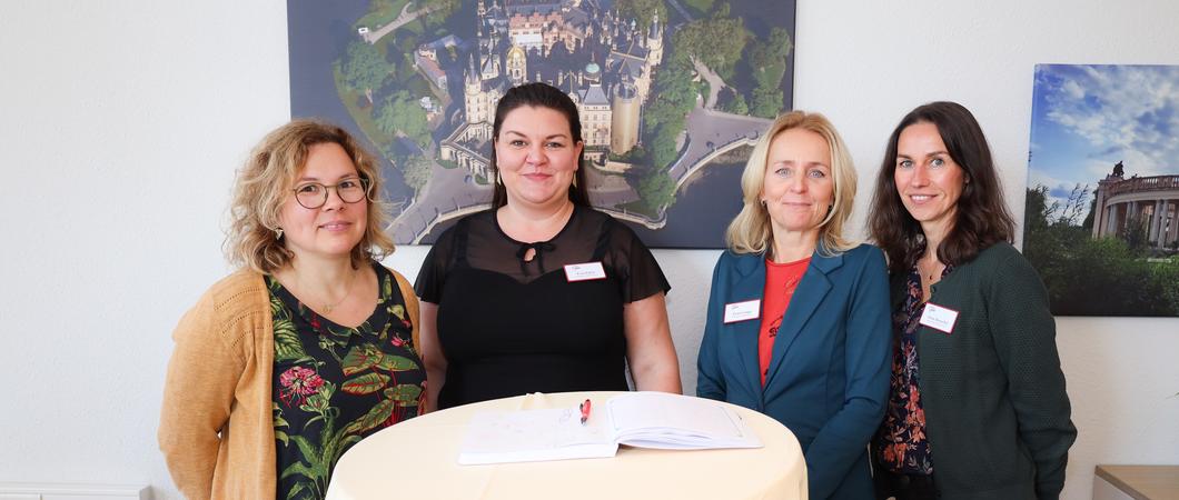 Das Team der AWO-Schwangerschaftsberatung, v.l.: Antje Paetsch, Anne-Kathrin Ehret, Jana Lampe und Leiterin Stefanie Henschel, berät kostenlos und anonym in Schwerin und Gadebusch