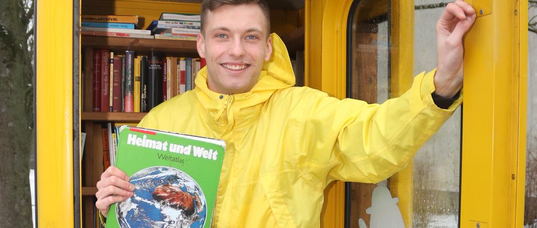 Marius Göttsching findet in diesen Tagen häufig Schulbücher in den Büchertauschboxen