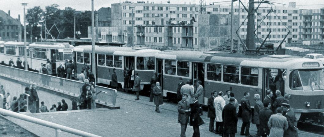 Ausbau der Strecke von der Innenstadt bis zur Hegelstraße beginnt Anfang der 1970er-Jahre