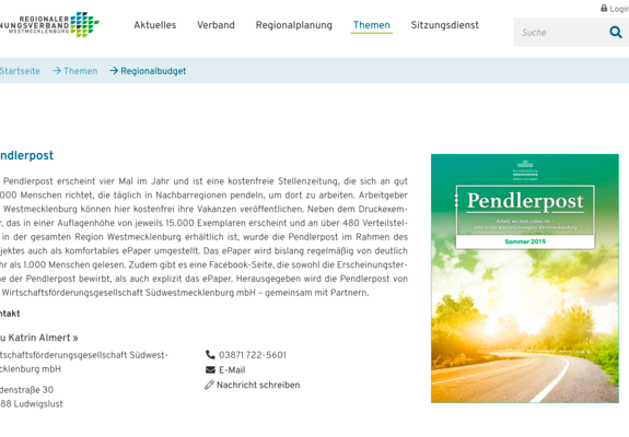 Aus dem Zeitungsformat „Pendlerpost“ wird die digitale „Jobpost“. Seit 2012 wurden Stellenanzeigen aus Schwerin und der Region über die Zeitung „Pendlerpost“ an pendelnde und wechselwillige Arbeitnehmer*innen verteilt.