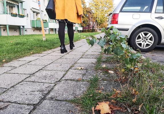 Kaputte, schiefe oder fehlende Gehwegplatten und hochwachsendes Unkraut am Wegrand – die Lankower sind mit dem Zustand ihrer Bürgersteige unzufrieden