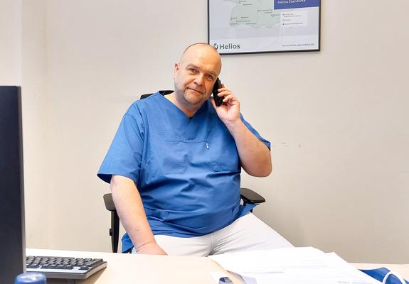 Dr. Tobias Bartscht ist Chefarzt der Klinik für Hämatologie, Onkologie und Stammzellentransplantation, Foto: Oliver Borchert