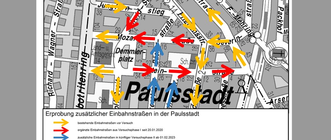 Grafik der geänderten Einbahnstraßenführung