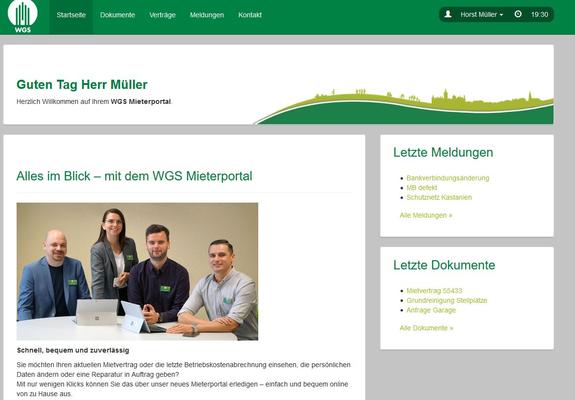 Mit dem neuen WGS Mieterportal können Kunden viele Dinge ab sofort bequem von zu Hause aus erledigen