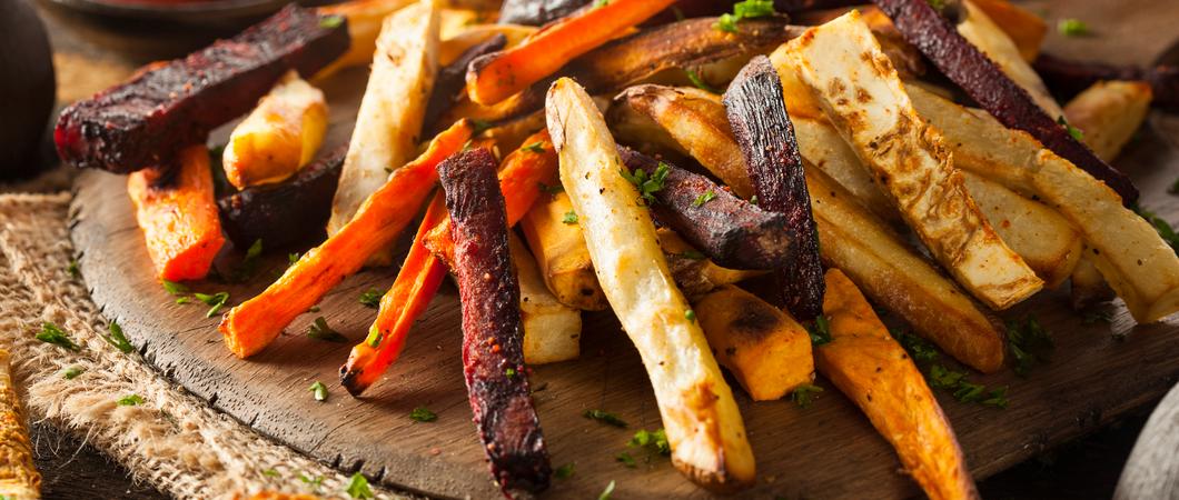 Vegetarische Pommes-Variante mit wenig Kohlenhydraten – perfekt für den Abend!