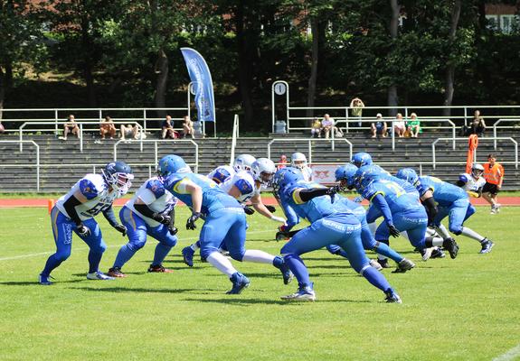 Die Mecklenburg Bulls haben im September zwei Heimspiele im Stadion am Lambrechtsgrund, Foto: Rilana Frey