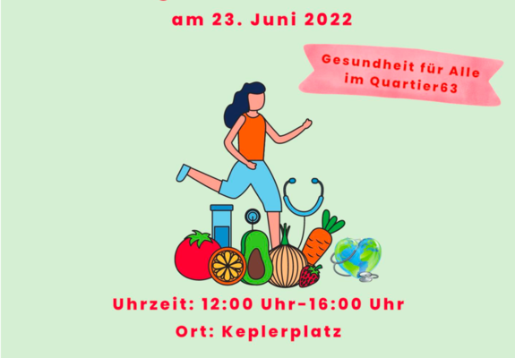 Der Tag der Gesundheit findet erstmalig als Open-Air-Format zwischen Keplerplatz und Petrusgemeinde im Mueßer Holz statt.