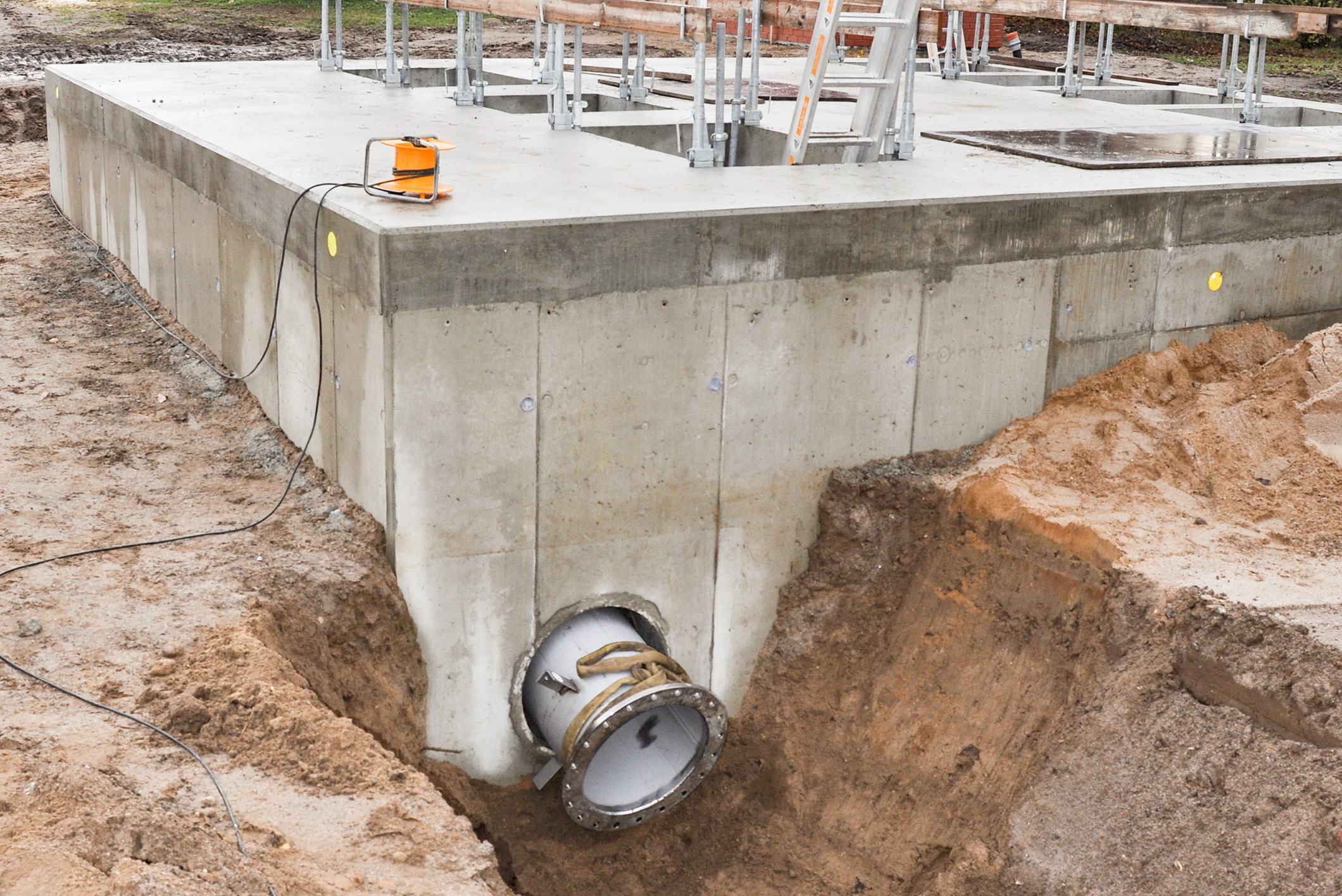 Ein neues Pumpwerk  entsteht auf dem Gelände der Kläranlage in Schwerin-Süd